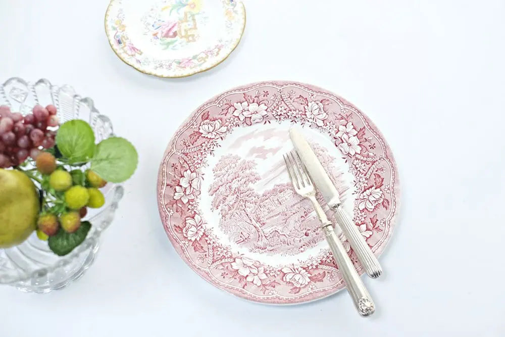 アンティーク 皿 Barratts of Staffordshire Ltd “OLD CASTL” トゥワルドジュイ ディナープレート/アンティーク食器