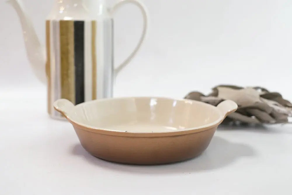 ヴィンテージ Le Creuset ベイキングディッシュ ブラウン グラタン皿/アンティーク食器