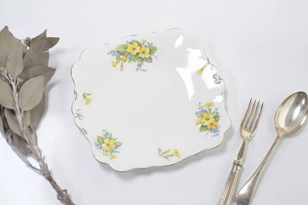 ヴィンテージ Shore & Coggins Pottery B&Bプレート 朝食皿 アンティーク食器