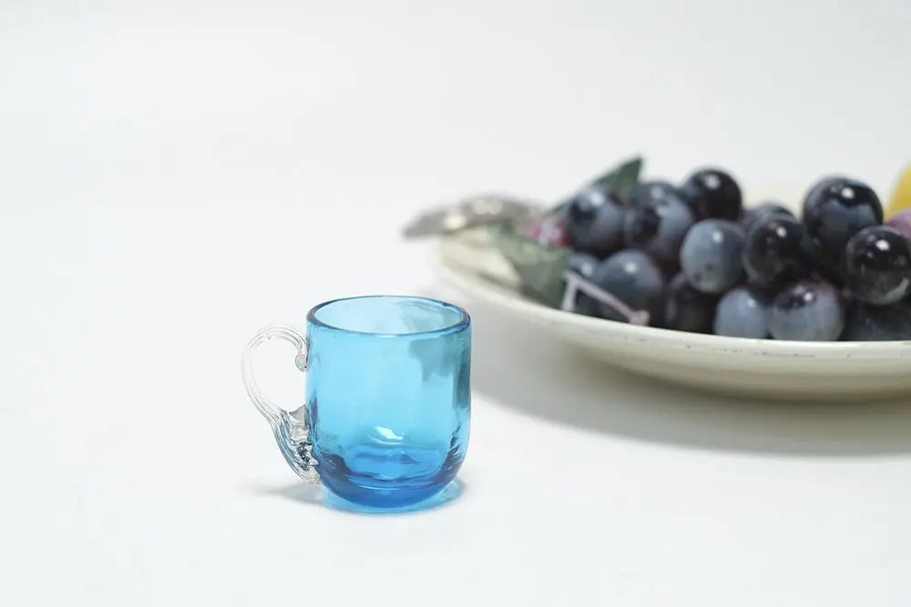 アンティーク リキュールグラス ルグラ(Legras) ブルー フランス アンティーク食器