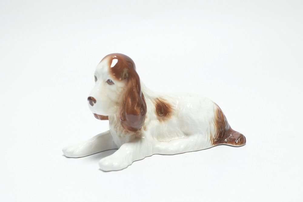 アンティーク フィギュリン スパニエル 犬の陶器オブジェ SylvaC(シルバック)製