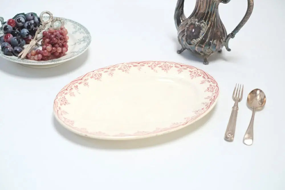 アンティークオードブル皿 フランス Boulenger & Cie(オータン・ブーランジェカンパニー)サーヴィングプラッター アンティーク食器