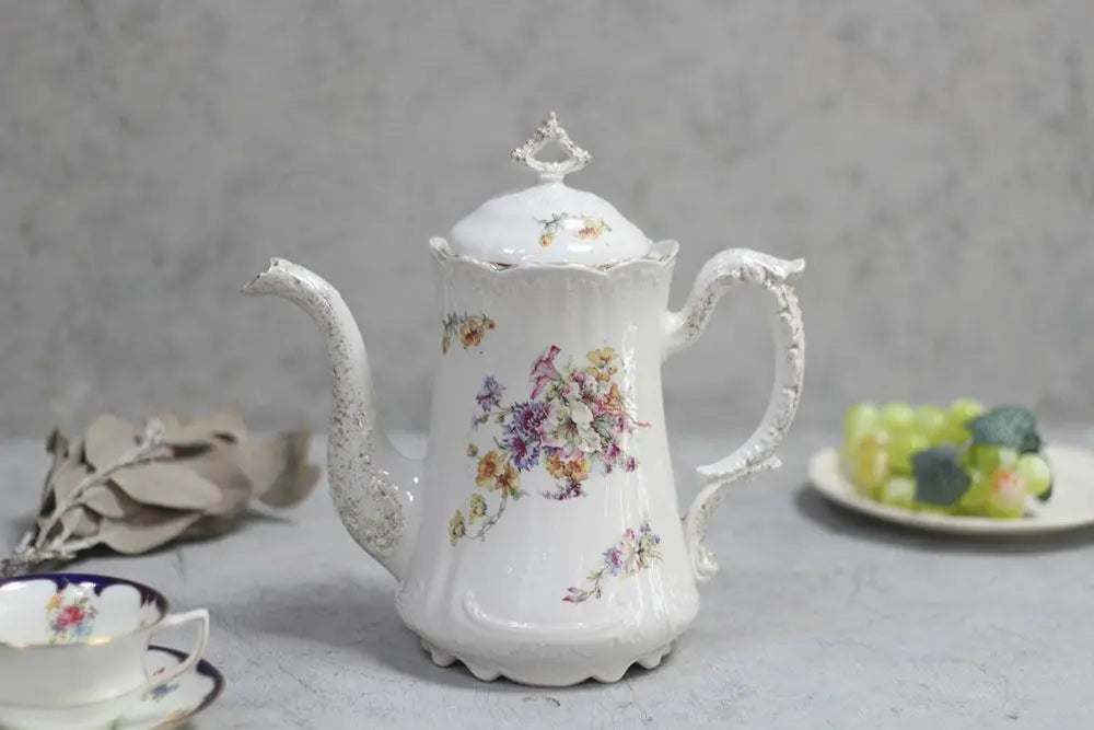 ヴィンテージ ティーポット イギリス コーヒーポット 陶器 花柄