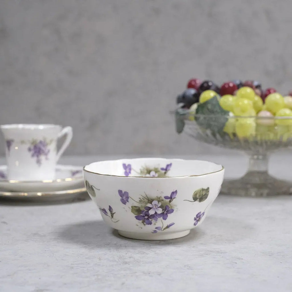 アンティークシュガーボウル Hammersley(ハマースレイ) 菫 イギリス バイオレット アンティーク食器