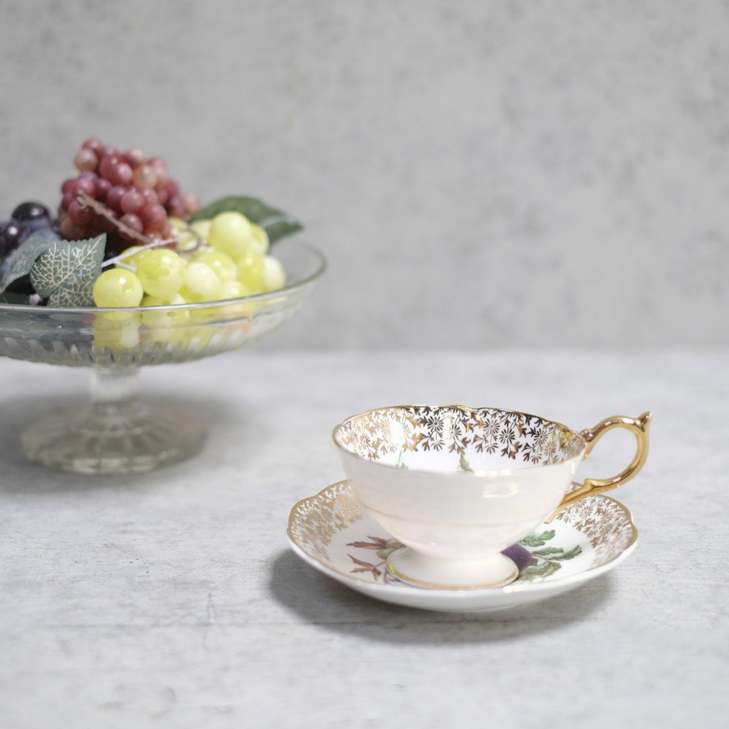 アンティーク食器/カップ&ソーサー フルーツ AYNSLEY エインズレイ イギリス 陶器