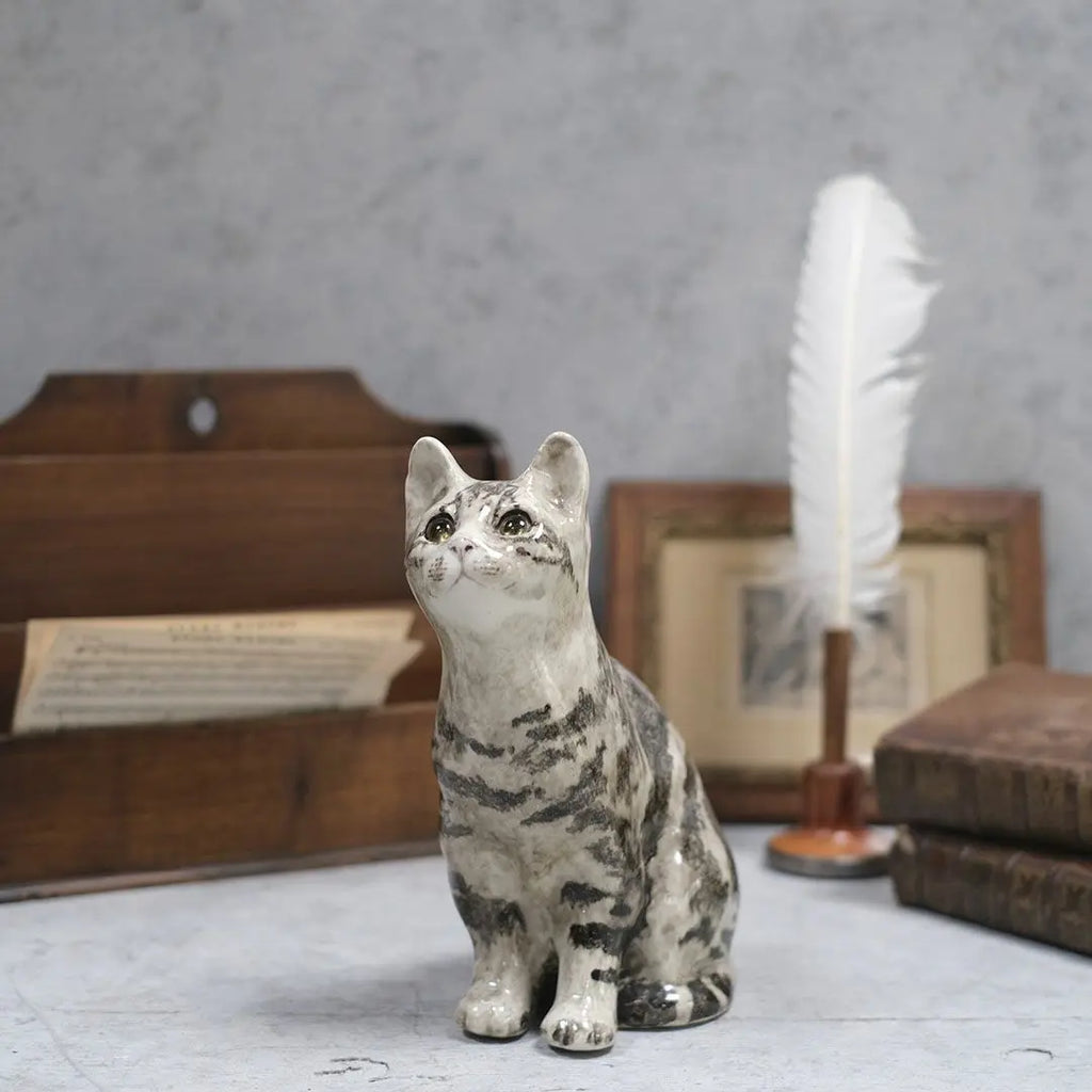 ヴィンテージ WINSTANLEY CAT/ケンジントンキャット サバトラ イギリス 陶芸作家Jenny Winstanley ヴィンテージ雑貨