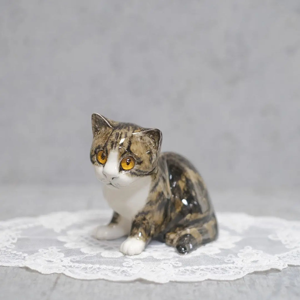 ヴィンテージWINSTANLEY CAT/ケンジントンキャット・キジ白 子猫 イギリス 陶芸作家Jenny Winstanley