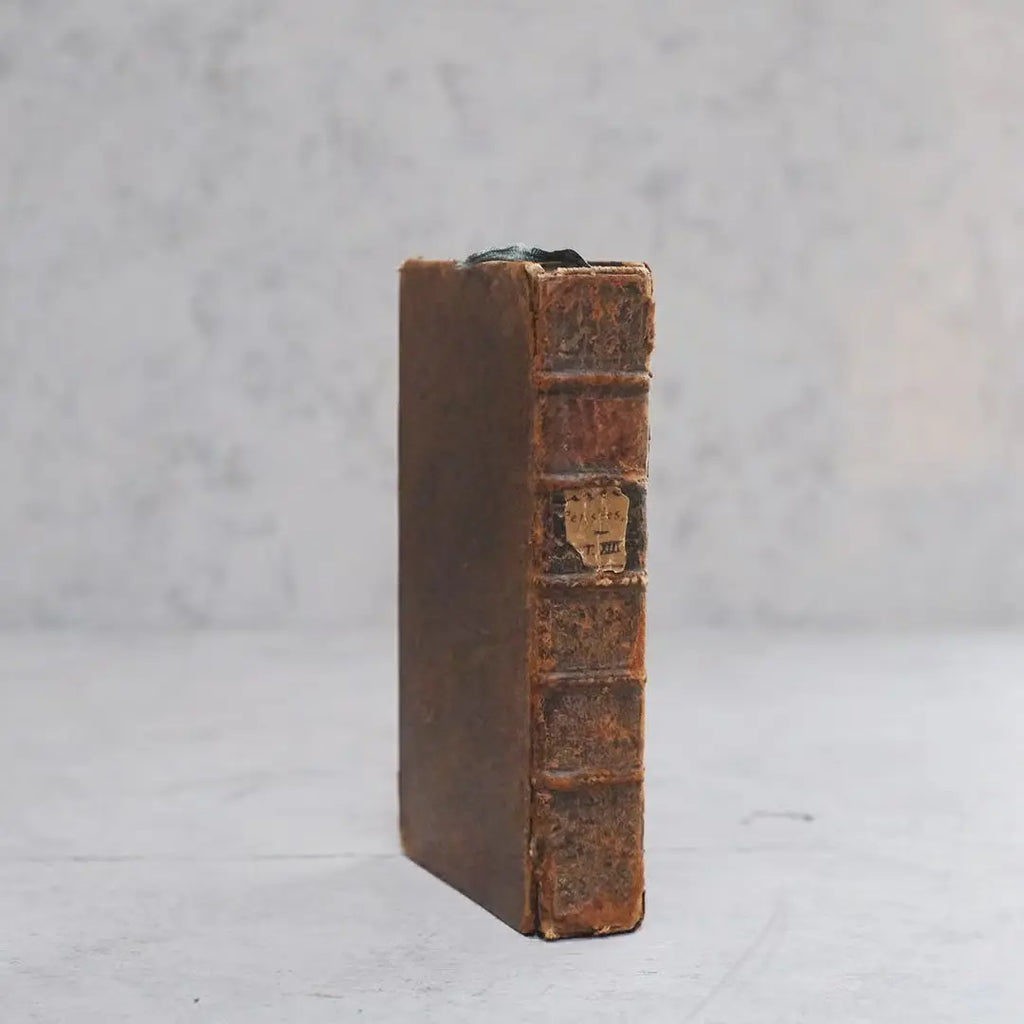 アンティークブック ブリュッセル レザーブック 古書 1740年 アンティーク雑貨