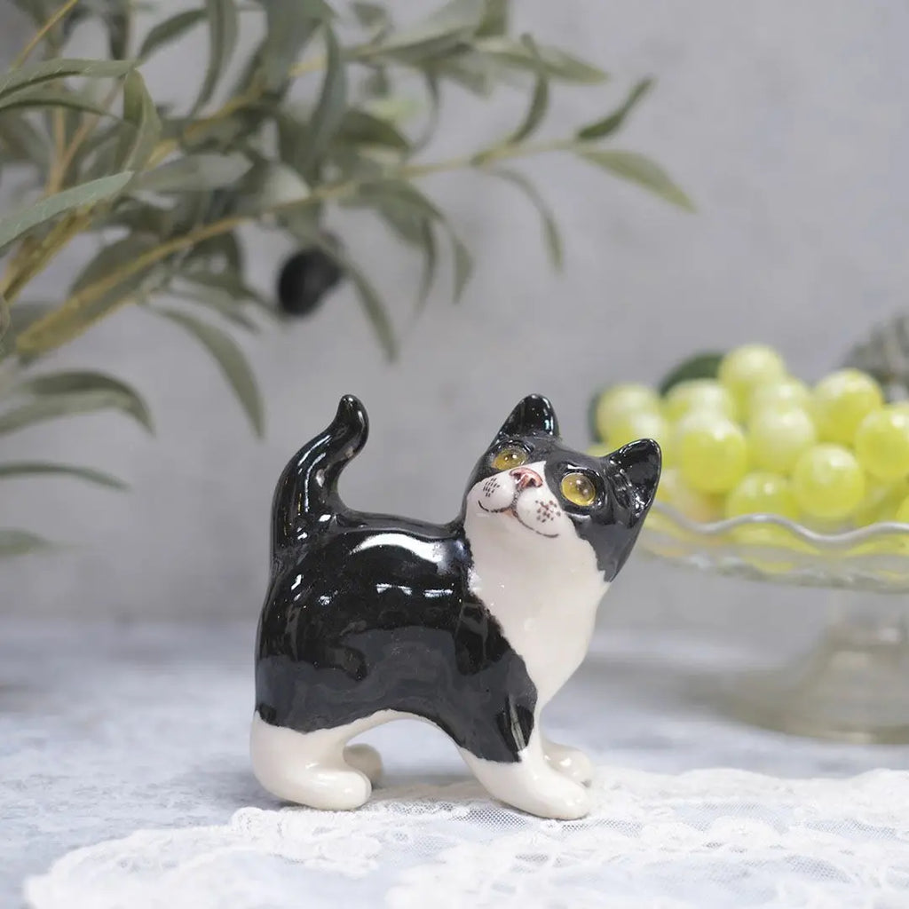 ヴィンテージ ウィンスタンレーキャット/ケンジントンキャット ハチワレ 子猫 イギリス 陶芸作家Jenny Winstanley