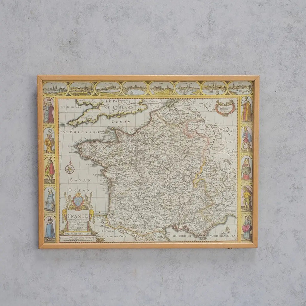 ヴィンテージ マップピクチャー 地図 絵 イギリス