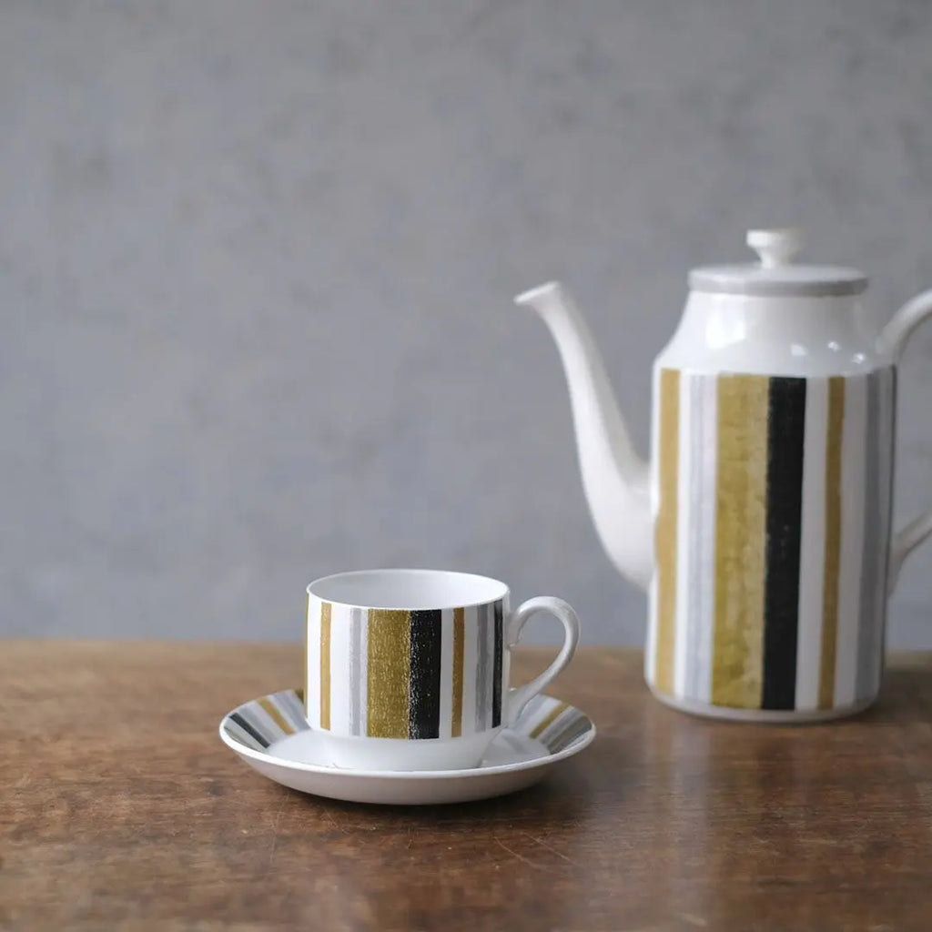 ヴィンテージ MIDWINTER Queensberry コーヒーカップ&ソーサー ミッドウィンター イギリス ストライプ