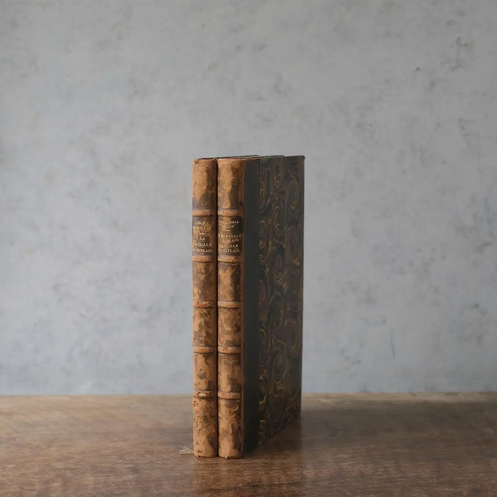 アンティークブック フランス 革張りの古書 1927~1928年 アンティーク雑貨
