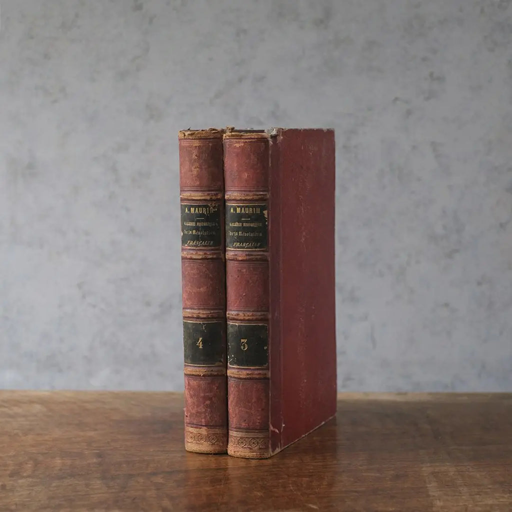 アンティークレザーブック Galerie Historique de la Révolution Française(フランス革命史) アンティーク雑貨