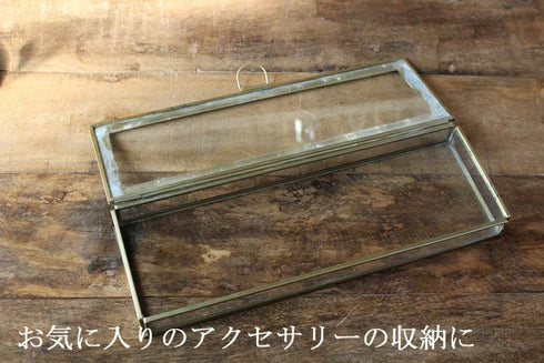 真鍮とガラスの蓋付きジュエリーケース3
