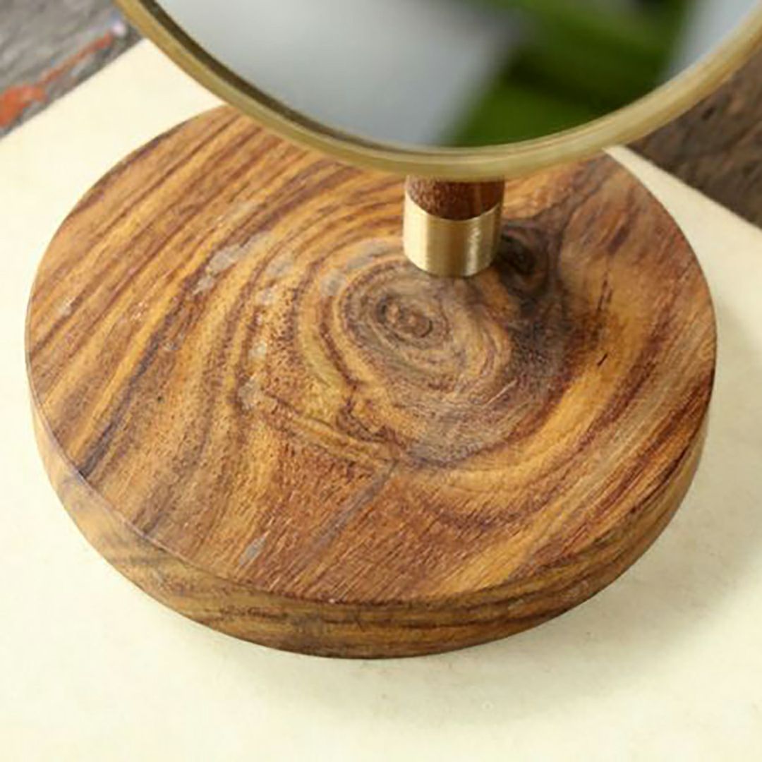 BRASS&WOOD スタンドミラー オーバル鏡部分6