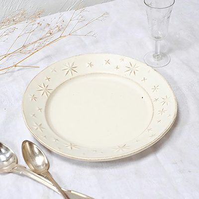 益子焼・アスタリスク ディナープレート/星柄 大皿 わかさま陶芸 若林健吾 食器 うつわ