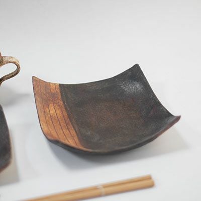 笠間焼の四角い器9