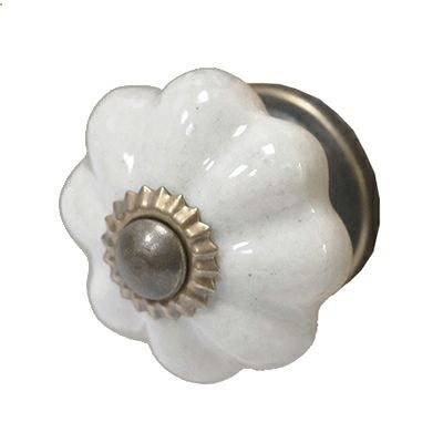 陶器のかわいい白いプルノブ5