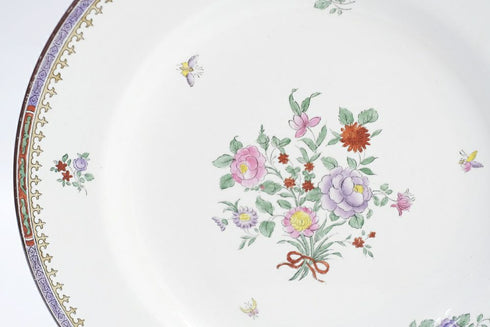アンティークプレート SPODE COPELAND花と蝶3