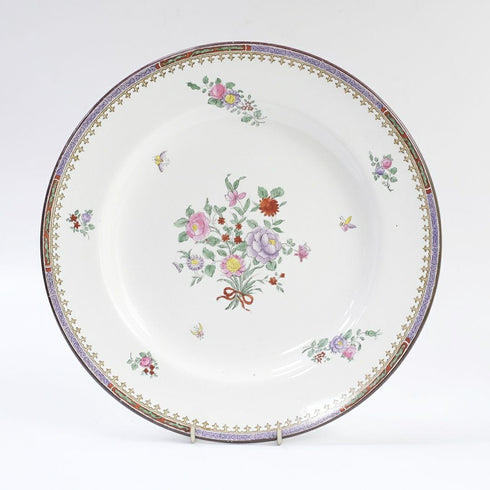 イギリスのアンティークプレート SPODE COPELAND花と蝶8