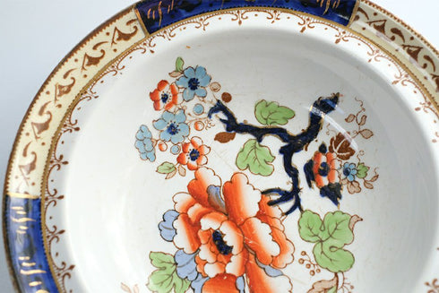 アンティークデザートボウルLosol Ware Keeling & Co Burslem England 上海パターン5