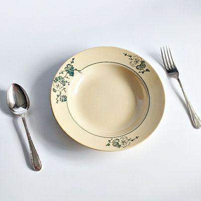 フランス製アンティーク スーププレート プリュネ9