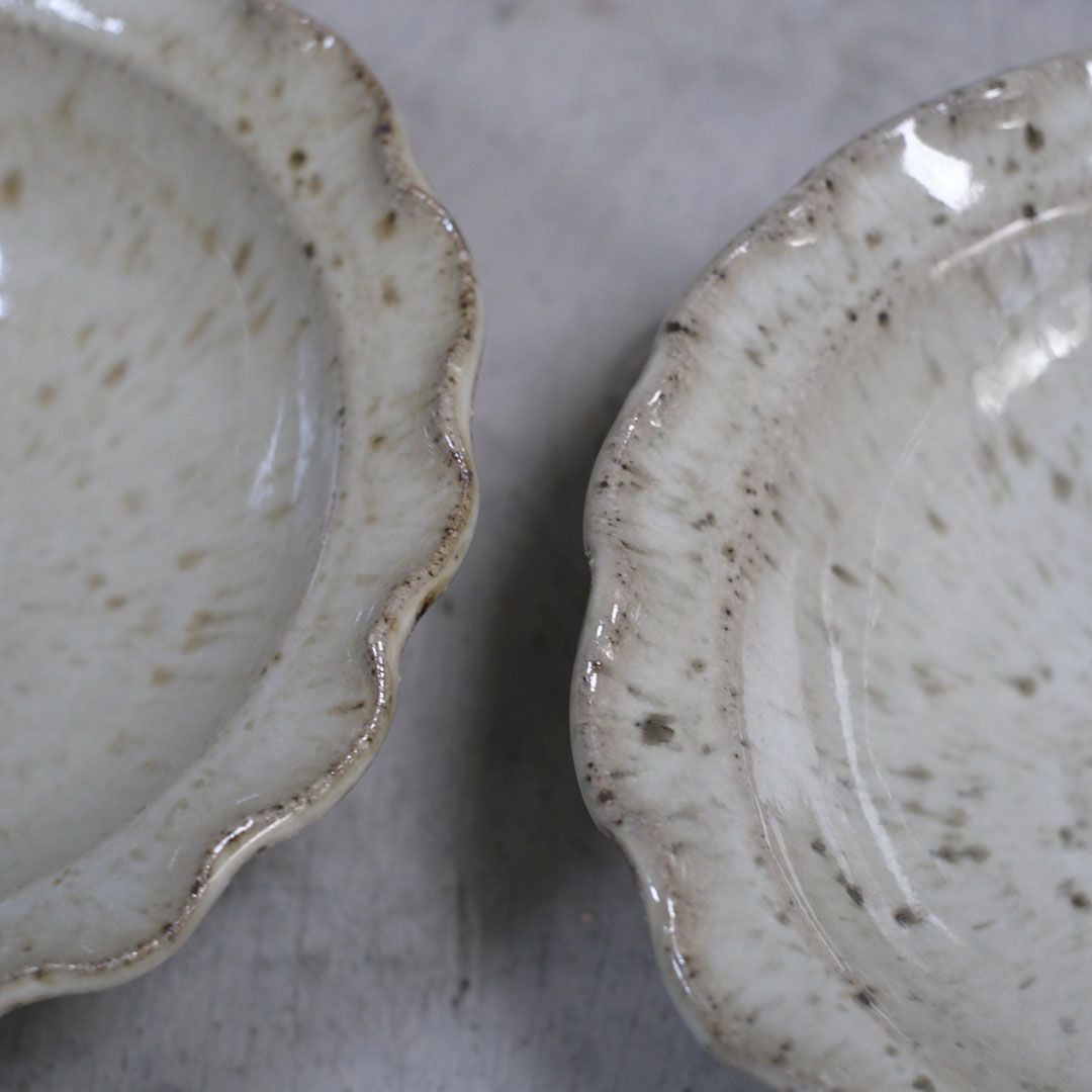 岡泰造 ワラ灰釉5寸輪花鉢 輪花皿 小鉢 作家の器 瀬戸焼 和食器3