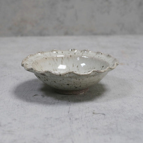岡泰造 ワラ灰釉5寸輪花鉢 輪花皿 小鉢 作家の器 瀬戸焼 和食器6