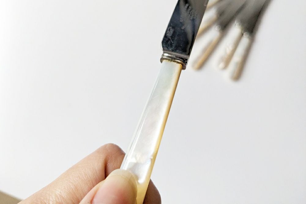 輝くヴィンテージバターナイフ マザーオブパ輝く6