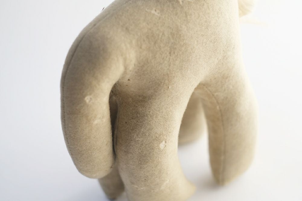 ヴィンテージぬいぐるみ 白い犬足8