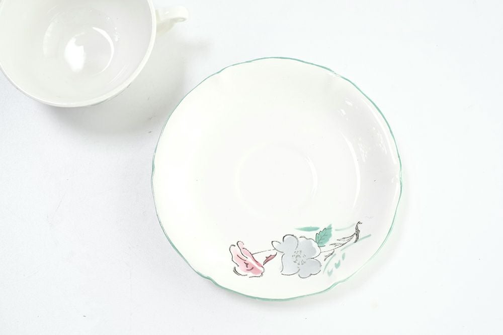 ヴィンテージ ティーカップ St Amand semi-vitrifie花模様6