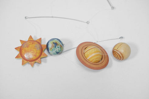 太陽、地球、土星、木星のモビール1