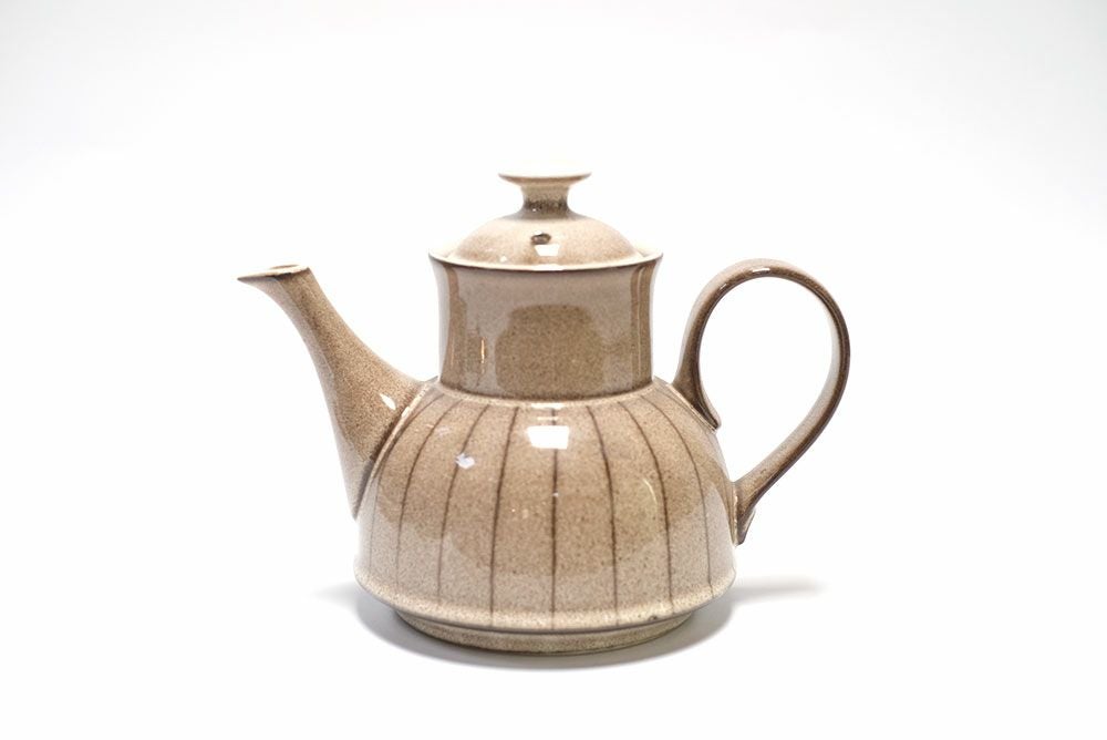 一点モノ アンティーク/ビンテージ tea/珈琲ケートル⭐️ ヴィンテージ コーヒーポット イギリス セラミックケトル ブラウンの