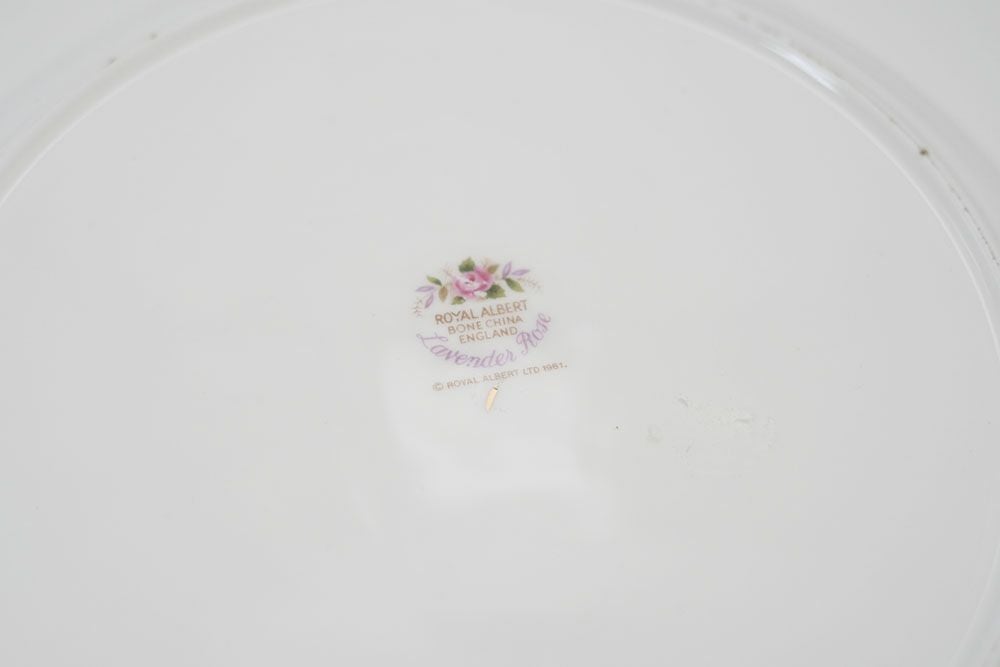 ヴィンテージ Royal Albertディナープレート/lavender rose イギリス ロイヤルアルバート 食器バックスタンプ5