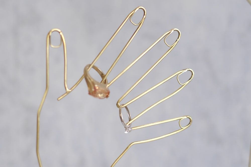 アクセサリースタンド アクセサリー収納 指輪収納 真鍮アクセサリー什器1