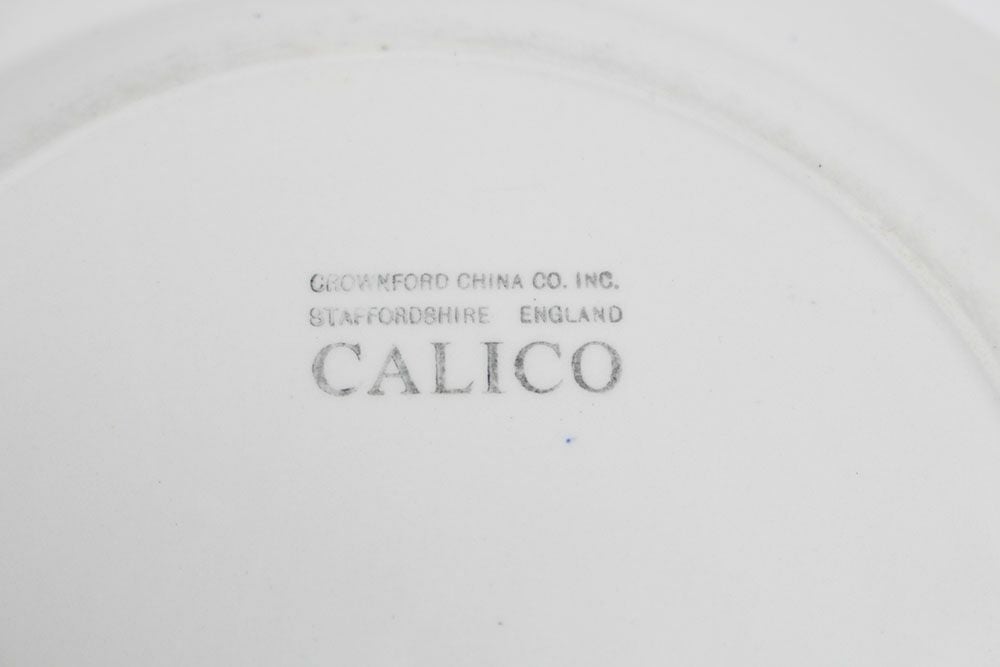 ヴィンテー皿イギリス青花柄CALICO66