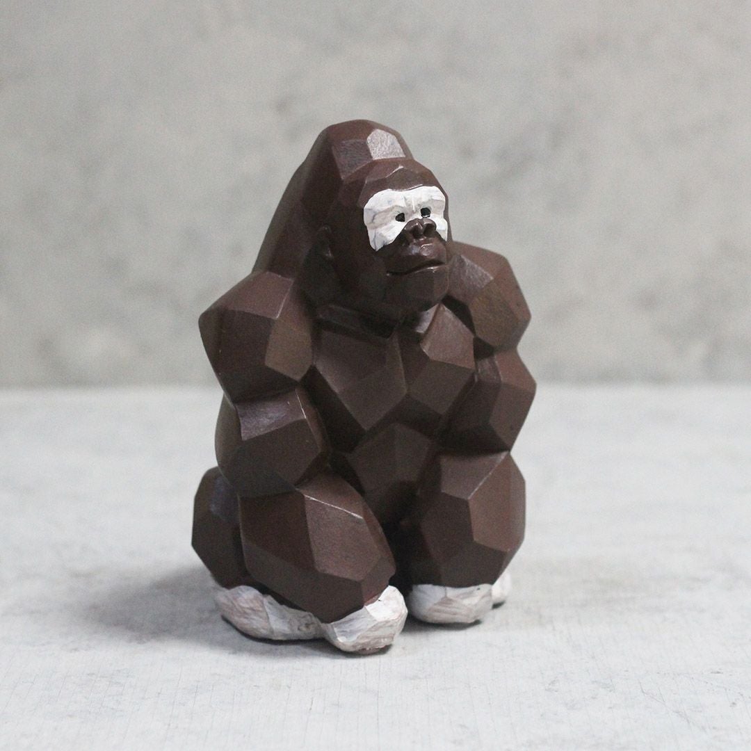 SUORA MONEY BANK(マネーバンク) 貯金箱 ゴリラ 木目調4