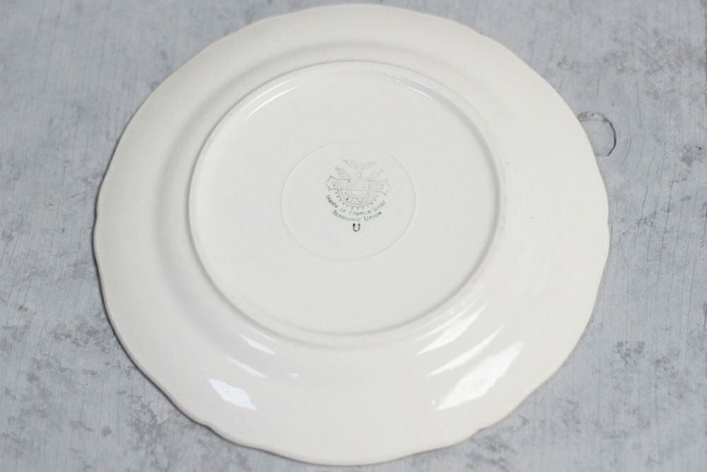 アンティーク皿 フラワーリムプレート 白 花リム皿 Villeroy & Boch4