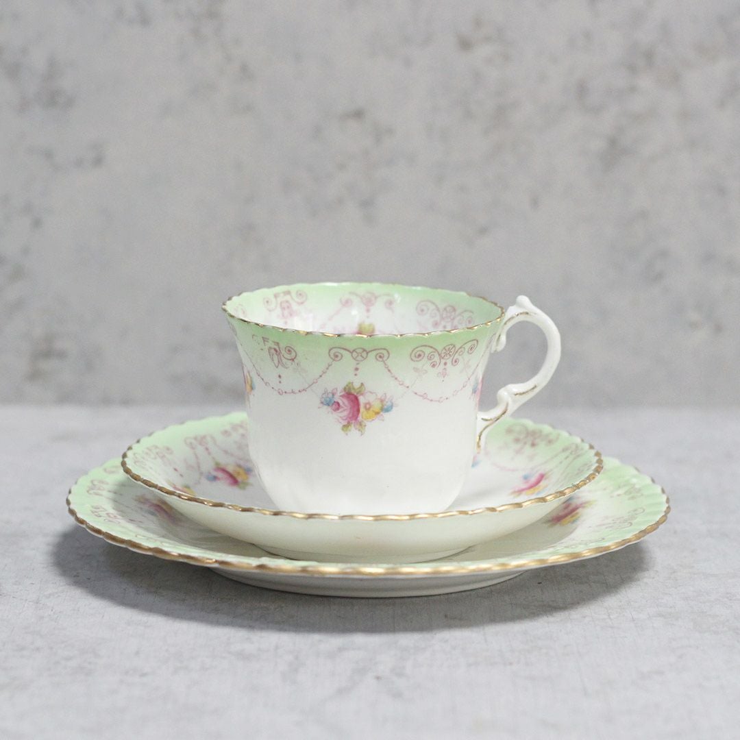 アンティークティーカップトリオ イギリス ROYAL ALBERT CROWN CHINA陶器9