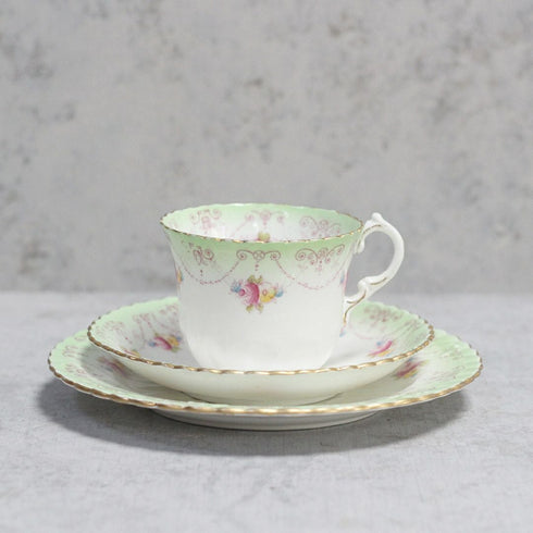 アンティークティーカップトリオ イギリス ROYAL ALBERT CROWN CHINA陶器9