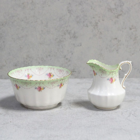 アンティークミルクポット シュガーボウル イギリス ROYAL ALBERT CROWN CHINA陶器製7