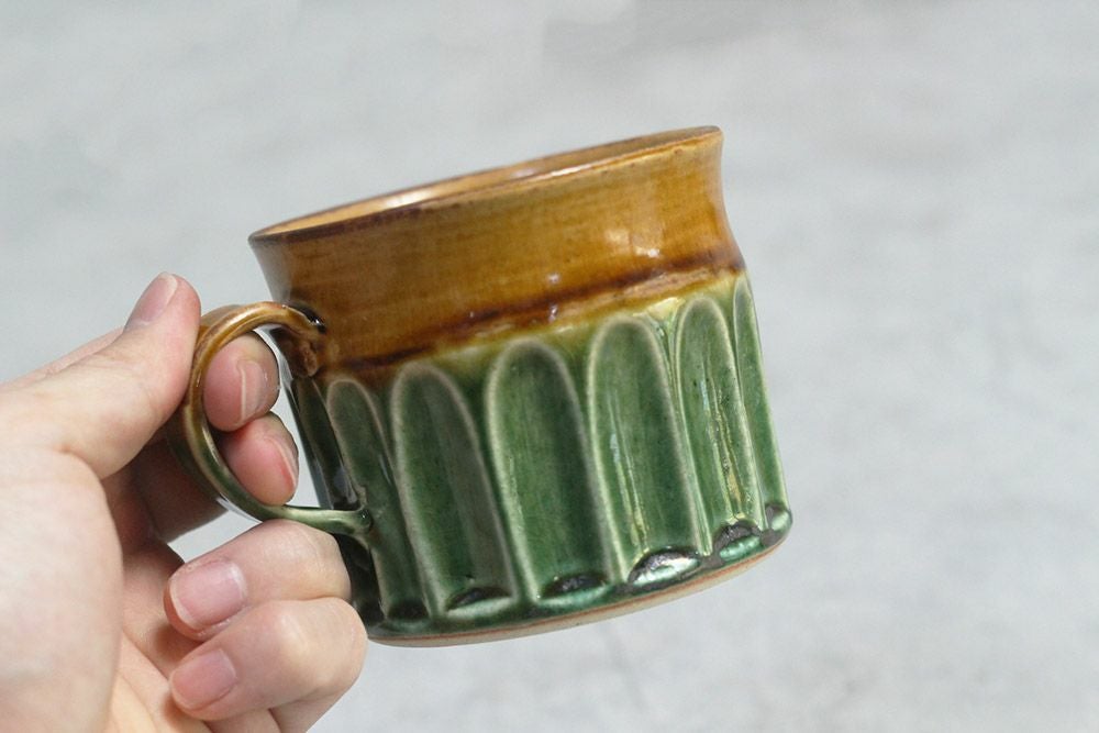 美濃焼 マグカップ 深緑 日本製2