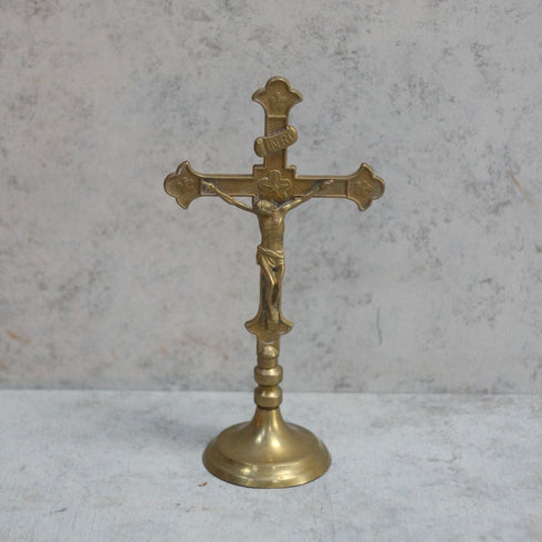 アンティーク 真鍮の十字架/フランス crucifix(クルーシフィクス) 宗教小物11