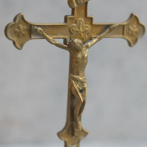 アンティーク 真鍮の十字架/フランス crucifix(クルーシフィクス) 宗教小物33
