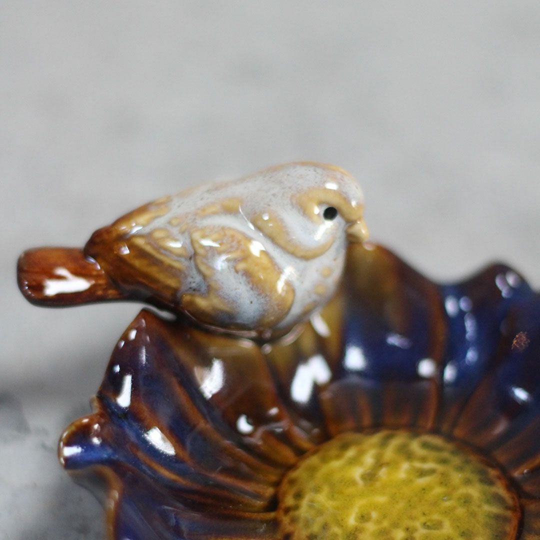 陶器のバードトレイ 花と小鳥 アクセサリー 収納8
