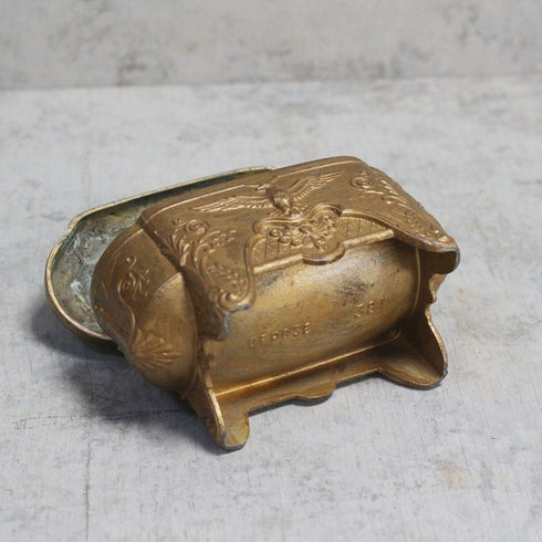 アンティークジュエリーケース フランス 19世紀 金属製宝石箱 アクセサリーケース 収納.6