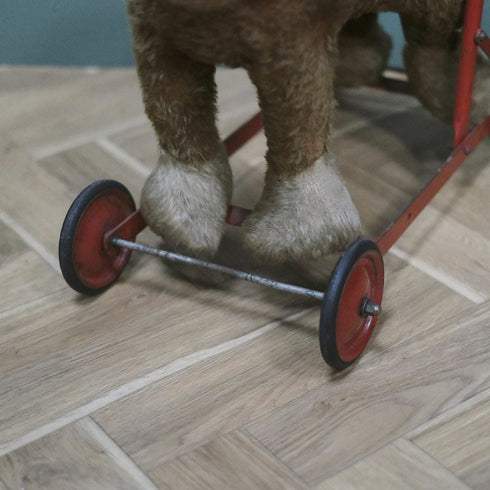 アンティーク チャイルドトイホースウォーカー イギリス 仔馬の幼児用手押し車 玩具7