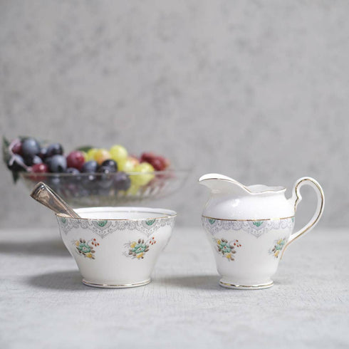 ヴィンテージミルクポット&シュガーボウルセット SIDONIA SALISBURY 「Salisbury Sidonia Bone China」陶器10