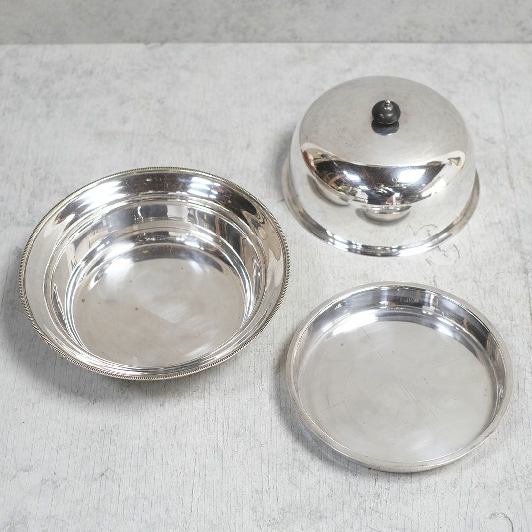 アンティーク マフィンディッシュ Harrison Brothers & Howson イギリス シルバープレート 保温ができる蓋つきのお皿6