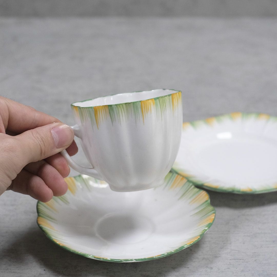アンティーク ティーカップトリオ アールデコ イギリス MELBA BONE CHINA メルバ6